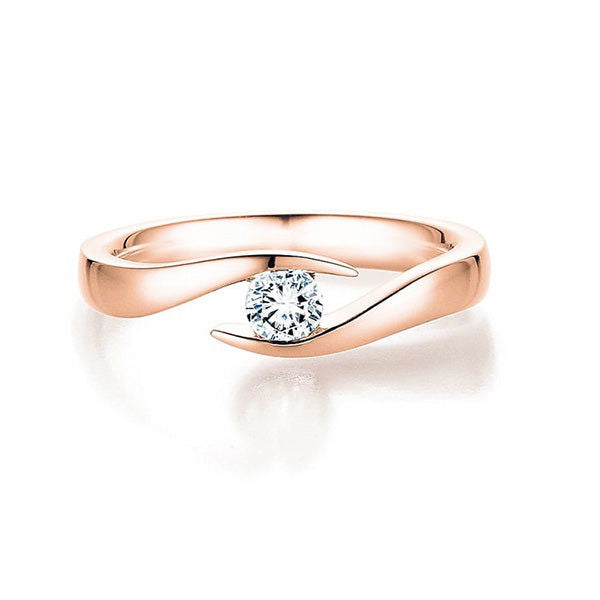 Verlobungsring Rosegold mit Diamant 0,10ct | TWIST - Trauringmacher München