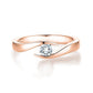 Verlobungsring Rosegold mit Diamant 0,25ct | TWIST - Trauringmacher München
