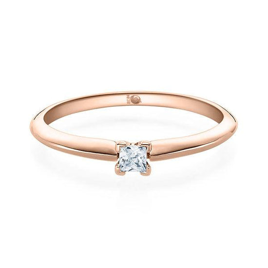 Verlobungsring Rosegold mit Diamant ab 0.10ct | PRINCESS - Trauringmacher München
