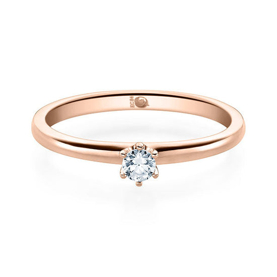 Verlobungsring Rosegold mit Diamant ab 0.10ct | SOLITÄR - Trauringmacher München