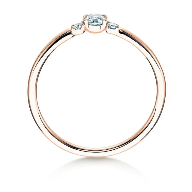 Verlobungsring Rosegold mit Diamanten zus. 0.20ct | GLORY PETITE - Trauringmacher München