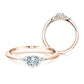 Verlobungsring Rosegold mit Diamanten zus. 0.21ct | GLORY - Trauringmacher München