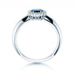 Verlobungsring WINDSOR Platin mit Saphir & Diamanten 0.12ct - Trauringmacher München