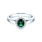 Verlobungsring WINDSOR Platin mit Smaragd & Diamanten 0.12ct - Trauringmacher München