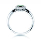 Verlobungsring WINDSOR Platin mit Smaragd & Diamanten 0.12ct - Trauringmacher München