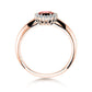 Verlobungsring WINDSOR Rosegold mit Rubin & Diamanten 0.12ct - Trauringmacher München