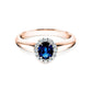 Verlobungsring WINDSOR Rosegold mit Saphir & Diamanten 0.12ct - Trauringmacher München