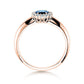 Verlobungsring WINDSOR Rosegold mit Saphir & Diamanten 0.12ct - Trauringmacher München