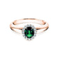 Verlobungsring WINDSOR Rosegold mit Smaragd & Diamanten 0.12ct - Trauringmacher München