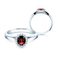 Verlobungsring WINDSOR Weißgold mit Rubin & Diamanten 0.12ct - Trauringmacher München