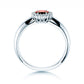 Verlobungsring WINDSOR Weißgold mit Rubin & Diamanten 0.12ct - Trauringmacher München