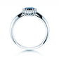 Verlobungsring WINDSOR Weißgold mit Saphir & Diamanten 0.12ct - Trauringmacher München