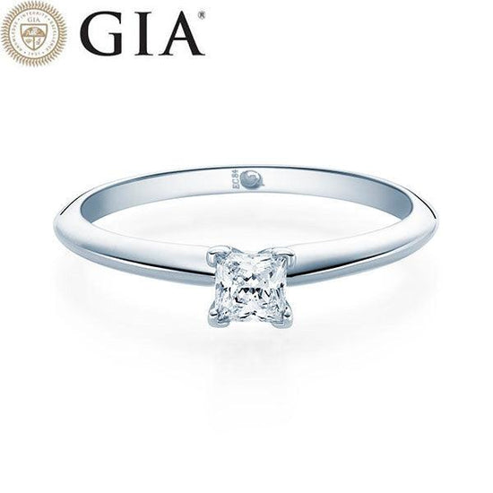 Verlobungsring Weißgold 750/- 18k mit Diamant ab 0.30ct | PRINCESS - Trauringmacher München
