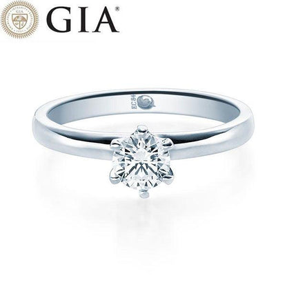 Verlobungsring Weißgold 750/- 18k mit Diamant ab 0.50ct | SOLITÄR - Trauringmacher München