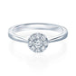 Verlobungsring Weißgold 750/- mit Diamanten zus. 0.25ct | HALO - Trauringmacher München