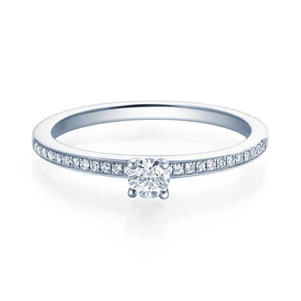 Verlobungsring Weißgold 750/- mit Diamanten zus. 0.28ct | EVA - Trauringmacher München