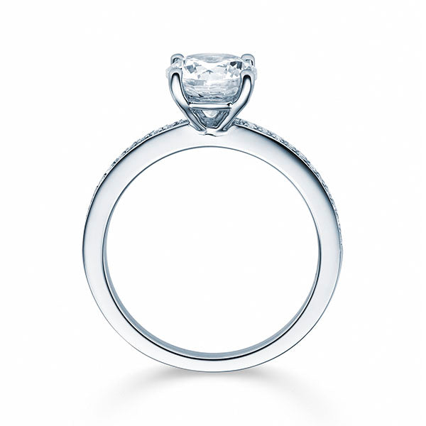 Verlobungsring Weißgold 750/- mit Diamanten zus. 0.28ct | EVA - Trauringmacher München