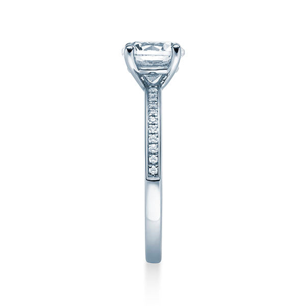 Verlobungsring Weißgold 750/- mit Diamanten zus. 0.28ct | EVA - Trauringmacher München