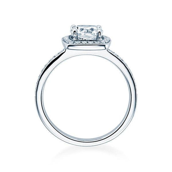 Verlobungsring Weißgold 750/- mit Diamanten zus. 0.42ct | TAL - Trauringmacher München