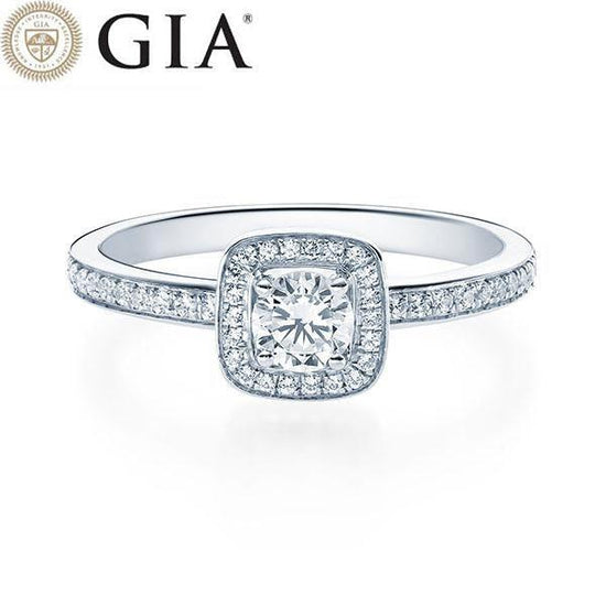 Verlobungsring Weißgold 750/- mit Diamanten zus. 0.64ct | TAL - Trauringmacher München