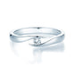 Verlobungsring Weißgold mit Diamant 0,25ct | TWIST - Trauringmacher München