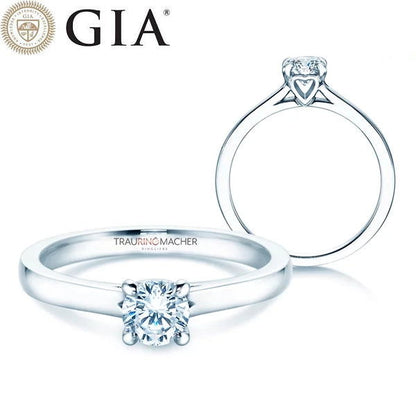 Verlobungsring Weißgold mit Diamant 0,50ct | HERZLOVE - Trauringmacher München