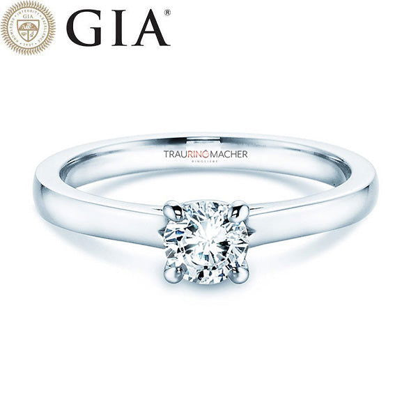 Verlobungsring Weißgold mit Diamant 0,50ct | HERZLOVE - Trauringmacher München