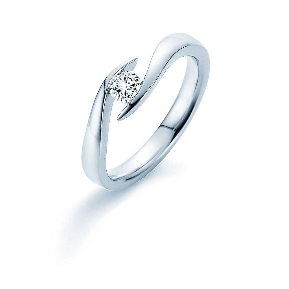 Verlobungsring Weißgold mit Diamant 0,50ct | TWIST - Trauringmacher München