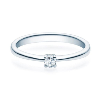 Verlobungsring Weißgold mit Diamant ab 0.10ct | HABITI - Trauringmacher München