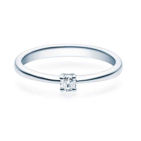 Verlobungsring Weißgold mit Diamant ab 0.10ct | HABITI - Trauringmacher München