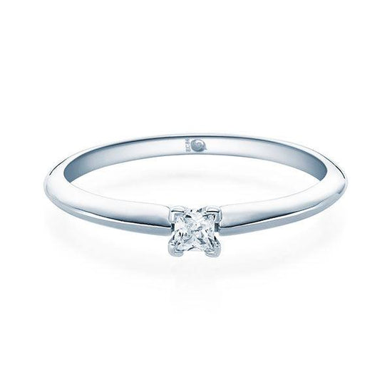 Verlobungsring Weißgold mit Diamant ab 0.10ct | PRINCESS - Trauringmacher München