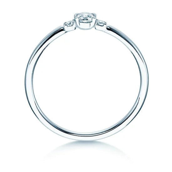 Verlobungsring Weißgold mit Diamanten zus. 0.20ct | GLORY PETITE - Trauringmacher München