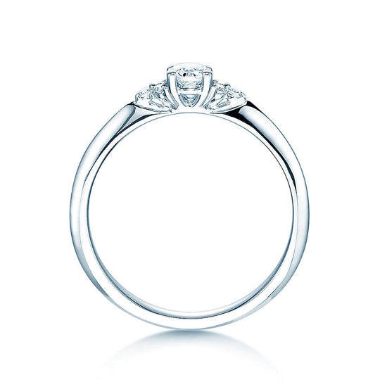 Verlobungsring Weißgold mit Diamanten zus. 0.21ct | GLORY - Trauringmacher München
