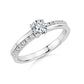 Verlobungsring Weißgold mit Diamanten zus. 0.66ct | SOLITÄRE - Trauringmacher München