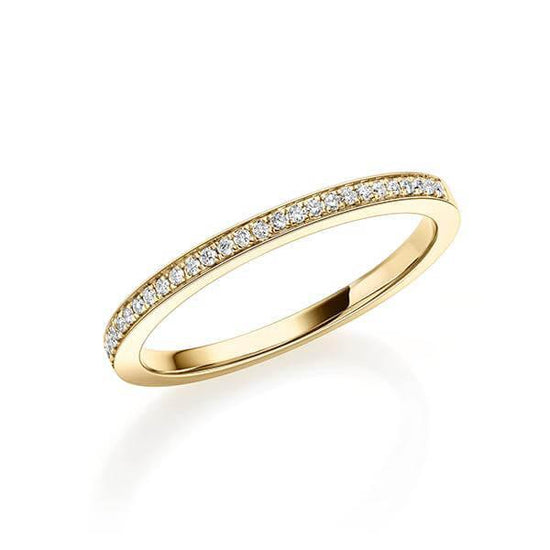 Vorsteckring Gelbgold in 750/- 18ct mit Diamanten zus. 0.09ct TW.VSI | ISARTOR - Trauringmacher München