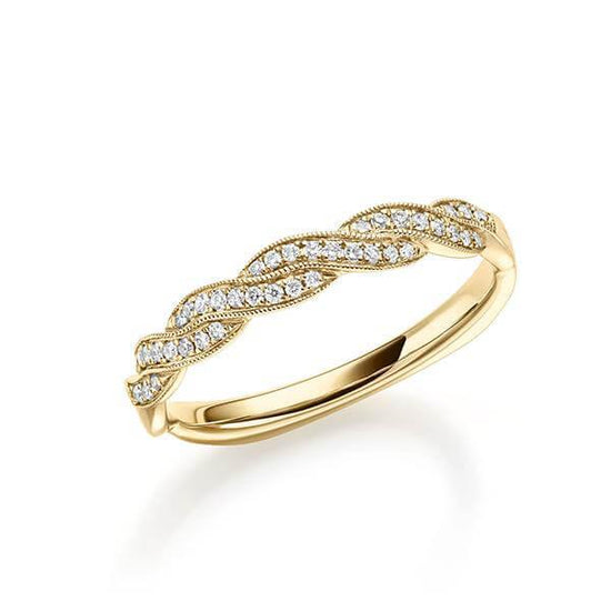 Vorsteckring Gelbgold in 750/- 18ct mit Diamanten zus. 0.11ct TW.VSI | VIKTUALIEN - Trauringmacher München