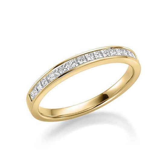 Vorsteckring Gelbgold in 750/- 18ct mit Diamanten zus. 0.38ct TW.VSI | MUENCHEN - Trauringmacher München