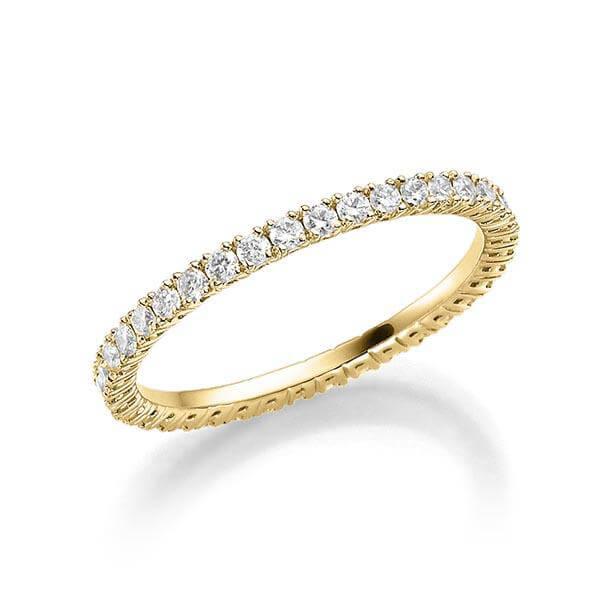 Vorsteckring Gelbgold in 750/- 18ct mit Diamanten zus. 0.53ct TW.VSI | ALTSTADT - Trauringmacher München