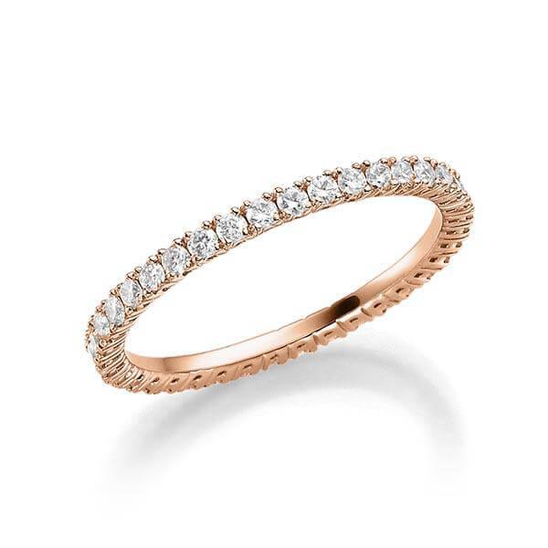 Vorsteckring Rosegold in 750/- 18ct mit Diamanten zus. 0.53ct TW.VSI | ALTSTADT - Trauringmacher München