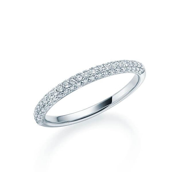 Vorsteckring Weißgold 750/- 18ct mit Diamanten zus. 0.28ct TW.VSI | DIAM - Trauringmacher München