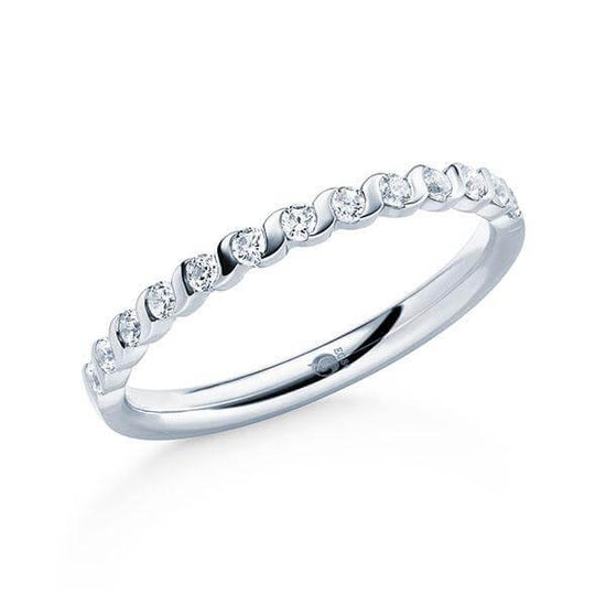 Vorsteckring Weißgold in 750/- 18ct mit Diamanten TM-1566-WG | FRIDRICH - Trauringmacher München