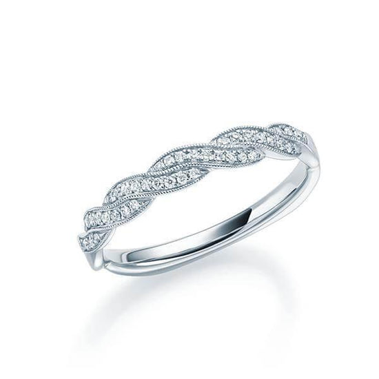 Vorsteckring Weißgold in 750/- 18ct mit Diamanten zus. 0.11ct TW.VSI | VIKTUALIEN - Trauringmacher München