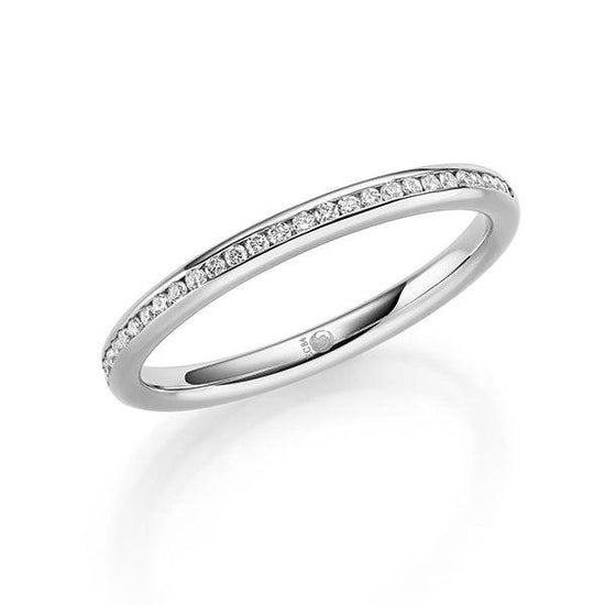 Vorsteckring Weißgold in 750/- 18ct mit Diamanten zus. 0.14ct TW.VSI | HERZLOVES - Trauringmacher München