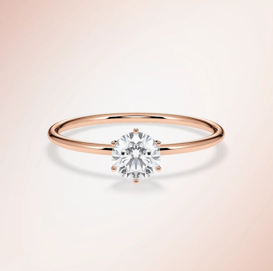 Verlobungsring Rosegold 585 mit Diamant I EILEN