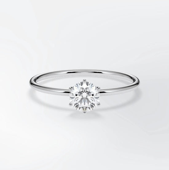 Verlobungsring Weißgold 585 mit Diamant I EILEN