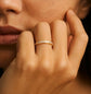 Vorsteckring HERZLOVES Gelbgold mit Diamanten zus. 0.21ct G.VS