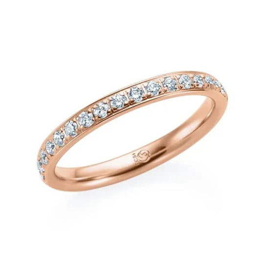 Vorsteckring HERZLOVES Rosegold mit Diamanten zus. 0.21ct G.SI