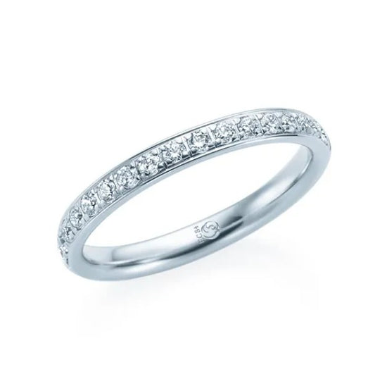 Vorsteckring HERZLOVES Platin mit Diamanten zus. 0.21ct G.SI
