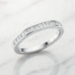 Vorsteckring MUENCHEN Platin mit Diamanten zus. 0.38ct G.VS