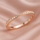 Vorsteckring SEVDA Rosegold mit Diamanten zus. 0.14ct G.VS